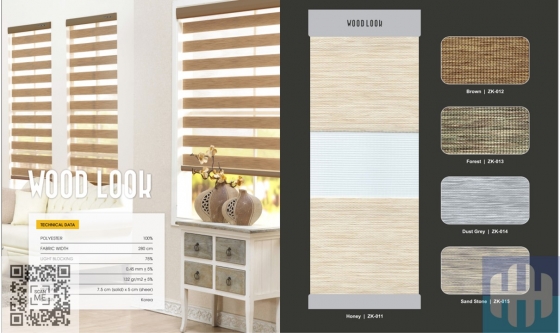 Rèm cầu vồng Hàn Quốc Woodlook ZK015